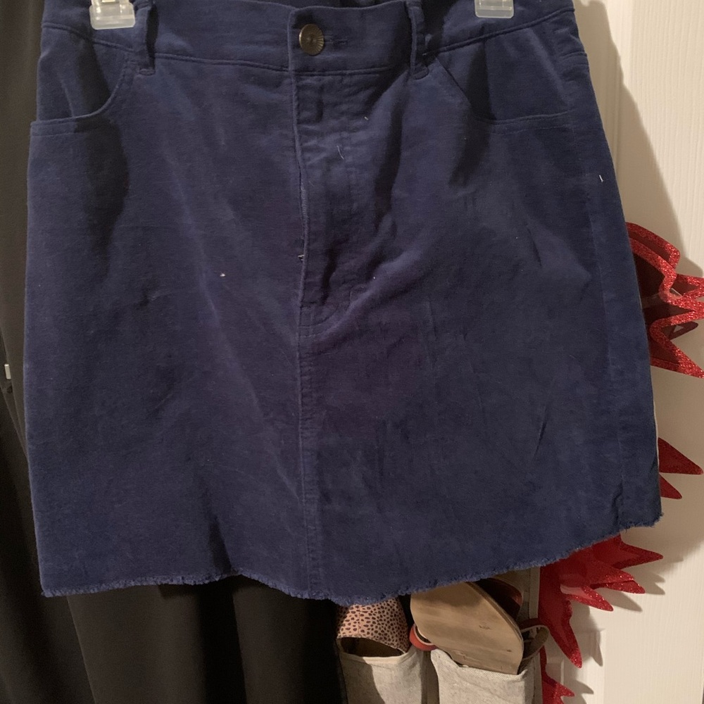 Velvet mini skirt